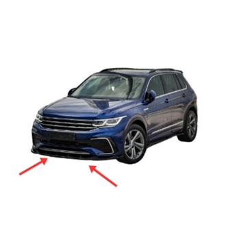 Spoiler prelungire bara fata Volkswagen Tiguan MK2 R R-Line Facelift 2015-2020 ABS negru Piano Cod: LSP3015