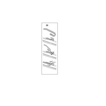 Stergator parbriz pasager DACIA Logan MCV II K8 03/2013-02/2015 COD:ART20 20"