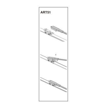 Stergator parbriz pasager FIAT STILO (192) 06/2006➝ 19 COD:ART51