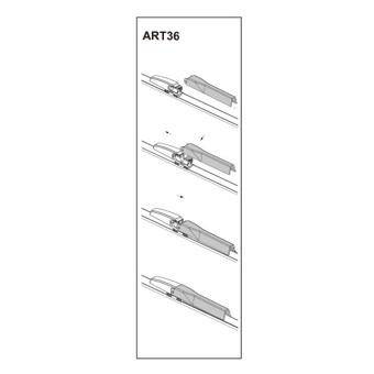 Stergator parbriz pasager MERCEDES-BENZ CLK  06/2002➝  COD:ART36 22"