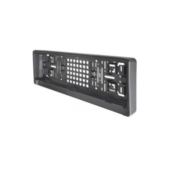 Suport numar inmatriculare fata cu amortizor protectie PU negru sistem 3Click Cod: R-0001