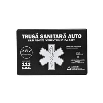 Trusa medicala auto de prim ajutor cutie plastic omologata RAR / DIN13164:2022 marca ART