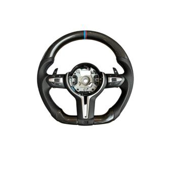 Volan sport piele si carbon  compatibil cu modelele BMW Seria 1 F20,F21 Seria 2 F22,F23,F45,F87 Seria 3 F30,F31,F34 Seria 4 F32,F33,F36,F82,F83 X5 - F15 X3 - F25 Cod: OCH-10