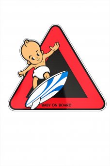Abtibild Baby on Board triunghi rosu