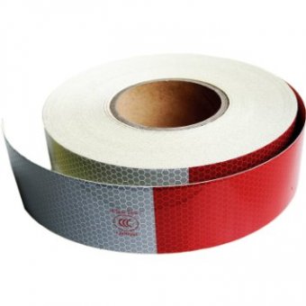 Banda reflectorizanta drepta tip fagure alba/rosie 5cm x 25m COD: 03C