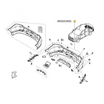 BARA SPATE LOGAN  II FACELIFT 2016-2020  108569S