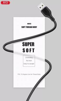 Cablu pentru incarcare 2.1A Micro USB  2 metri  COD: XO-NB103B