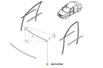 KEDER SUPERIOR PARBRIZ LOGAN  547000 U