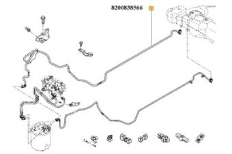 CONDUCTA ALIMENTARE TUR CU POMPA AMORSARE LOGAN   838566U
