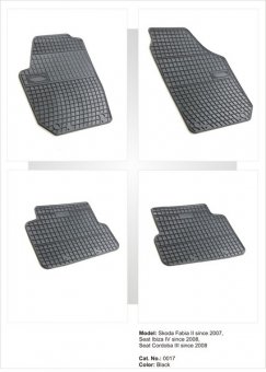 Covoare cauciuc SKODA FABIA II 2007 II 2008 (0017 P60)