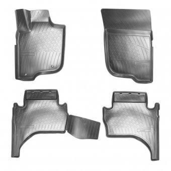 Covoare cauciuc stil tavita Mitsubishi L200 2015 ( 3D 3413, A10 )