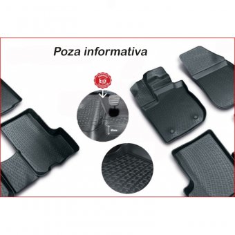 Covoare cauciuc stil tavita Smart Forfour (W453) 2014 ( 3D 3590, A50 )