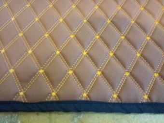 Covor auto imitatie piele romb dedicat  SCANIA G 2011 AUTOMATA  Cod: MO0076G - COV02-Negru cusatura Albastra