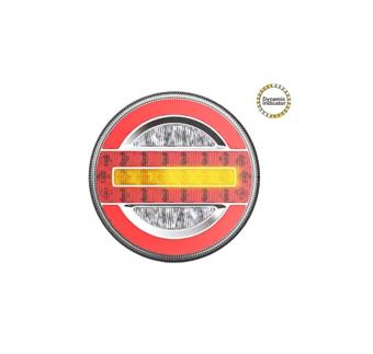 Lampa stop rotunda  camion LED cu semnalizare dinamica 12-24V Cod:SL-5020 - STANGA SL-5020-L