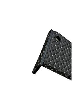 Masa de bord cu 2 suporti pentru pahare ,piele ecologica culoare Negru cusatura Gri compatibila  Volkswagen T5 2003->