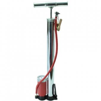 POMPA AER MANUALA CU MANOMETRU  INOX IMP