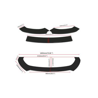 Prelungire bara fata universala  / Spoiler culoare Negru Lucios  Cod: UNIV-028-231