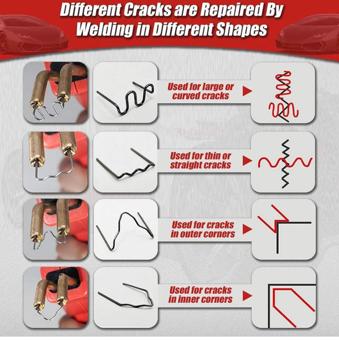Set 100 cleme pentru pistol de reparat obiecte din plastic 0.6mm Cod:K18028-12