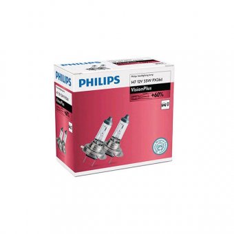 SET 2 BECURI FAR H4 60/55W 12V VISIONPLUS PHILIPS