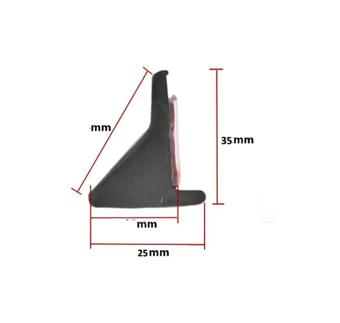 Set 2 ornamente protectie aripa din cauciuc 1,6mx2,5cm culoare Neagra Cod: FS-7018
