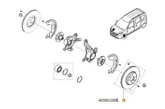  SET DISC FRANA FATA 258X22 DOKKER 61200R
