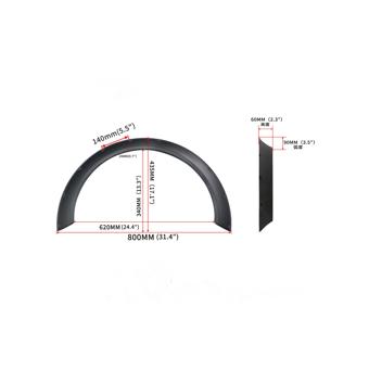 Set protectie aripa universal Overfender culoare Negru Mat Cod: HH-UNIV-033