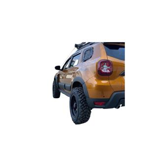 Set 12 protectii aripa si usa + 2 protectii pentru compatibilitate cu sau fara senzori , model offroad Dacia Duster II 2018 Cod: DD200/201