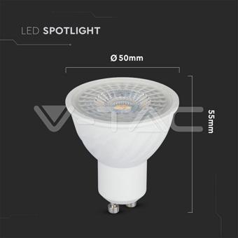Spot LED Cip SAMSUNG GU5.3 6.5W MR16 Lentilă de Plastic 110` 3000K COD:204