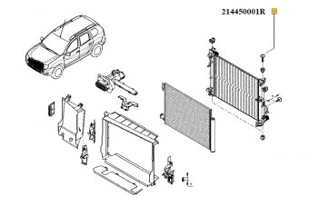 SUPORT ELASTIC RADIATOR  LOGAN   50001R