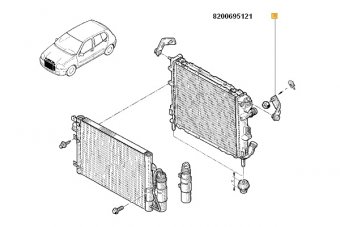 SUPORT FIXARE RADIATOR LOG./SAND. 95121U
