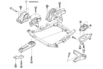 TAMPON MOTOR DR. LOG./SAND. 1.5 DCI E3  592642U