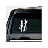 Abtibild Devil si Angel silueta auto decorativ diverse culori Cod: YGT-15