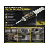 Adeziv epoxidic bicomponent metal 70 g fier otel reparatii Cod: BK00491