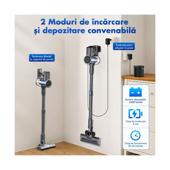 Aspirator vertical fara fir 200W 30 kPa cu ecran tactil LED si baterie 2000mAh Cod: BK00493
