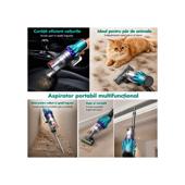 Aspirator vertical fara fir 300W 35 kPa cu baterie 2000mAh recipient 800ml si ecran tactil LED Cod: BK00492