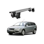 Bare transversale portbagaj auto aluminiu compatibile plafon neted Ford Focus II Combi 2004-2011 argintii sau negre Cod: CB200101 Kit-101