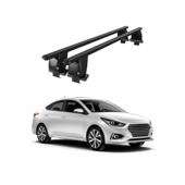 Bare transversale portbagaj auto aluminiu compatibile plafon neted Hyundai Accent V HC Hatchback 2017-> argintii sau negre Cod: CB200101 Kit-108