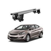 Bare transversale portbagaj auto aluminiu compatibile plafon neted Hyundai Elantra UD 2011-2015 argintii sau negre Cod: CB200101 Kit-102