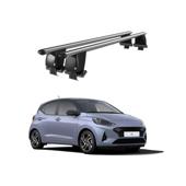 Bare transversale portbagaj auto aluminiu compatibile plafon neted Hyundai i10 AC3 2019-> argintii sau negre Cod: CB200101 Kit-108