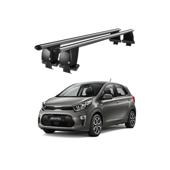 Bare transversale portbagaj auto aluminiu compatibile plafon neted Kia Picanto JA 2017-> argintii sau negre Cod: CB200101 Kit-108