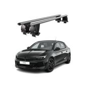 Bare transversale portbagaj auto aluminiu compatibile plafon neted Opel Corsa F 2019-> argintii sau negre Cod: CB200101 Kit-107
