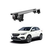 Bare transversale portbagaj auto aluminiu compatibile plafon neted Opel Grandland X 2017-> argintii sau negre Cod: CB200101 Kit-101