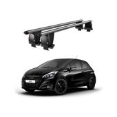 Bare transversale portbagaj auto aluminiu compatibile plafon neted Peugeot 208 2015-2019 argintii sau negre Cod: CB200101 Kit-109