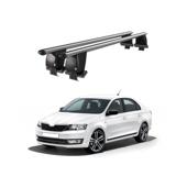 Bare transversale portbagaj auto aluminiu compatibile plafon neted Skoda Rapid NH1 2012-> argintii sau negre Cod: CB200101 Kit-101