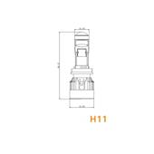 Bec LED auto H11 3800lm 6000K alb rece Canbus set 2 bucati Cod: NL19PRO-H11