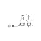 Bec Led Osram H4 Night Breaker  Smart Omologat RAR , + 330%12V, 20/19W Cod: 64193DWNBSMB2-230