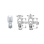 Bec pozitie T15 12V  16W ART - Pret pe set 10 bucati