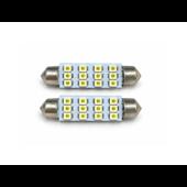 Becuri LED  Sofit 46 mm 12 SMD 3528 12V lumina alba set 2 bucati iART 