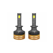 Becuri LED H1 CANBUS cu control prin aplicatie Bluetooth 90W 15000 lumeni 3000K-8000K 12-24V Cod: LX-V88APP-H1