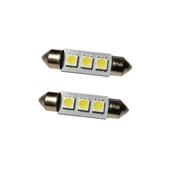 Becuri LED Sofit 11 x 39 mm 3 SMD 5050 24V lumina alba set 2 bucati Cod: JSUN50